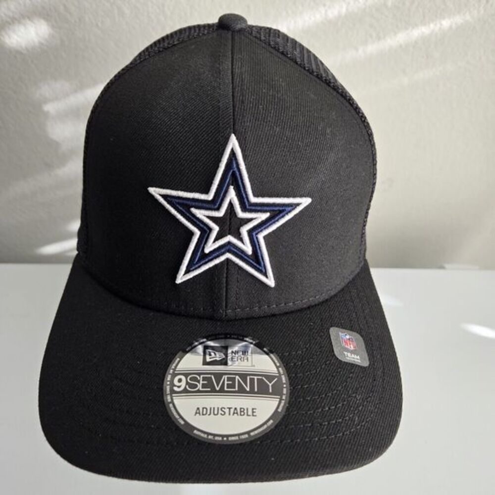 New Era 9Seventy Dallas‎ Cowboys Elements Adjustable Black Trucker Hat Cap NWT!